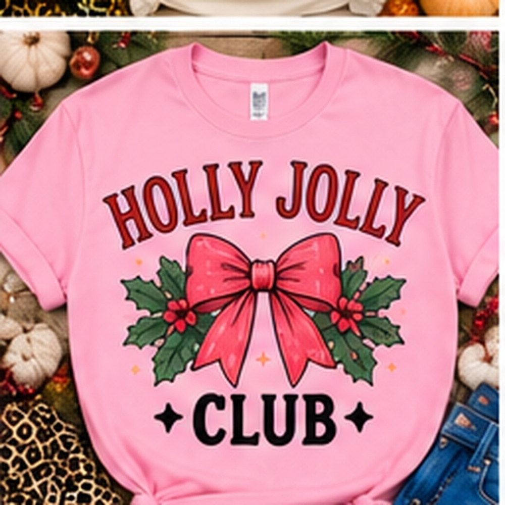 Holly Jolly Club Gildan Graphic Tee